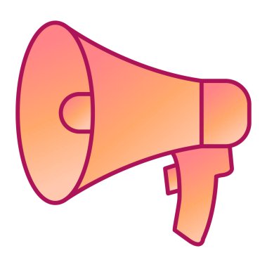Megafon ikonu vektör illüstrasyonu