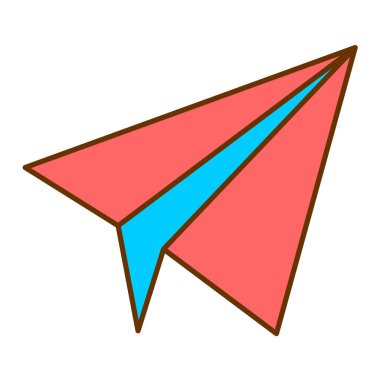 çizgi uçak ikonu. vektör illüstrasyonu