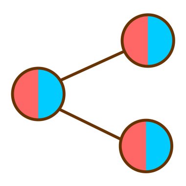 Paylaş. Web simgesi basit illüstrasyon