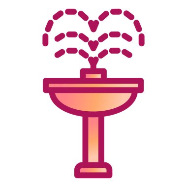 çeşme modern simge vektör illüstrasyonuName 