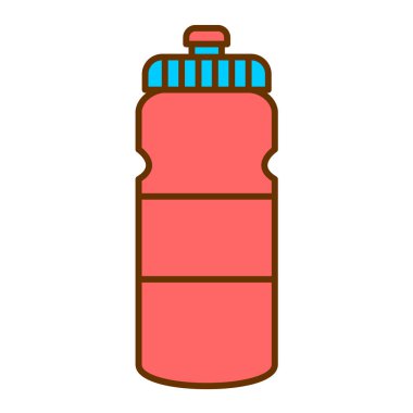 Su şişesi ikonu. Web için termos kavanoz vektörünün özet çizimi ve doldurma biçimi