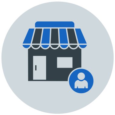 Dükkan. Web simgesi basit illüstrasyon