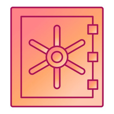 Kırmızı ve beyaz kalkan simgesinin vektör çizimi