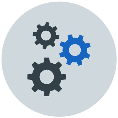 Dişliler. Web simgesi basit illüstrasyon