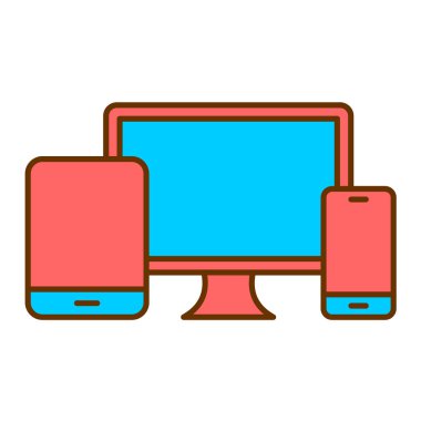 Akıllı telefon aygıtı teknoloji vektör illüstrasyonu