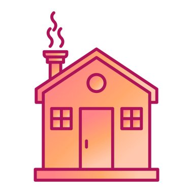 Bir ev simgesinin vektör illüstrasyonu