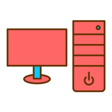 Bilgisayar donanımı. Basit illüstrasyon