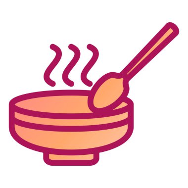 çorba simgesi vektör illüstrasyonu