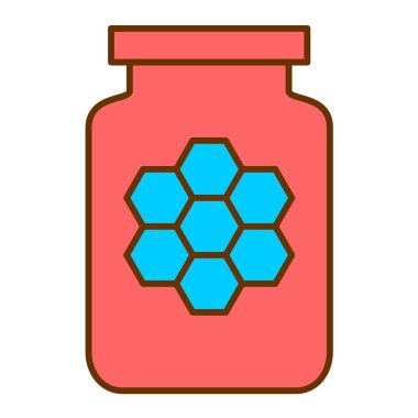 bal kavanozu ikon vektör illüstrasyonu