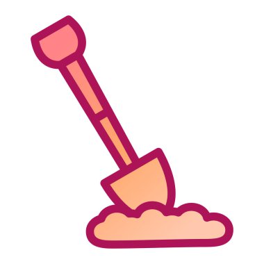 kürek simgesi vektör illüstrasyonu