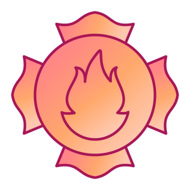 Bir alev simgesinin vektör illüstrasyonu