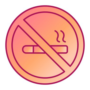 sigara içen modern simge vektör çizimi yok