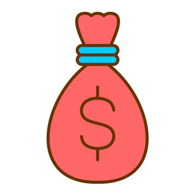 para çantası ikon vektör illüstrasyonu