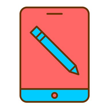 kalem ve kalem ikonu vektör çizimi