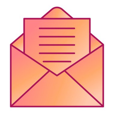 İleti e- posta vektör illüstrasyonlu zarf