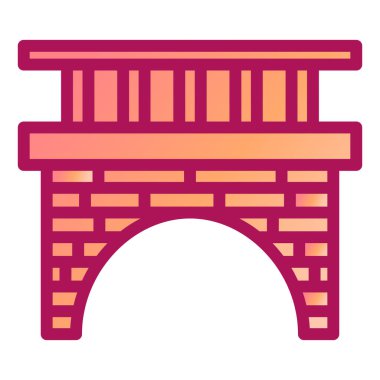 köprü modern simge vektör illüstrasyonu 