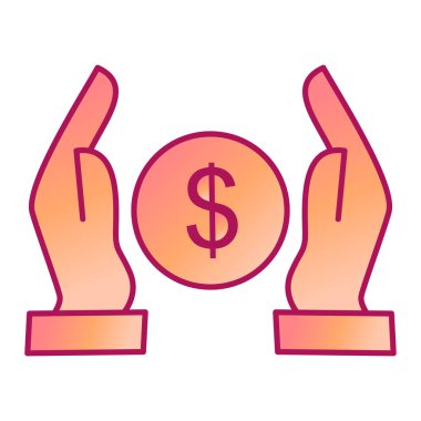 Dolar işareti simgesi, vektör çizimi