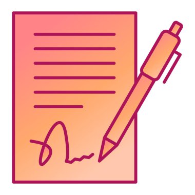 belge modern simge vektör illüstrasyonunu imzala 