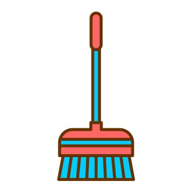 Süpürge simge vektör çizim