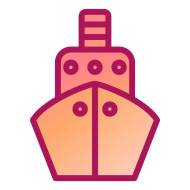 Gemi. Web simgesi basit illüstrasyon