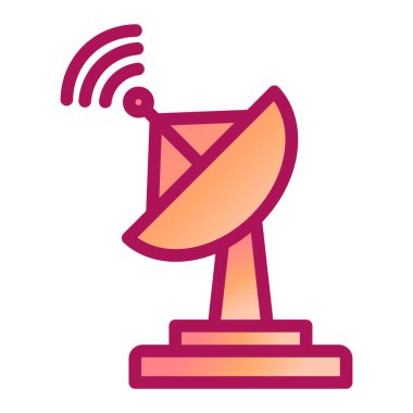 uydu anten simgesi. Web için radar vektör simgelerinin özet çizimi