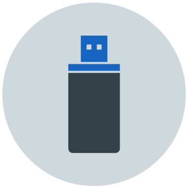 USB flash disk simgesi. Basit tasarım