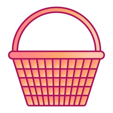 Alışveriş arabası ikonlu sepet. Web için süpermarket troleybüs vektör simgelerinin basit çizimi