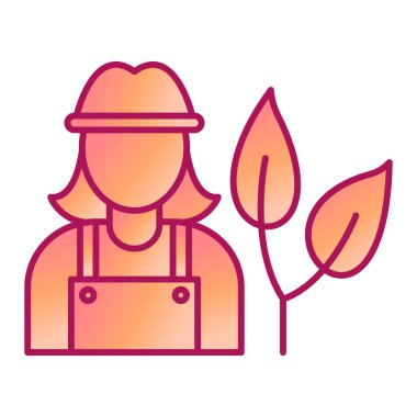 Bitki vektör illüstrasyon tasarımı ile bahçıvan