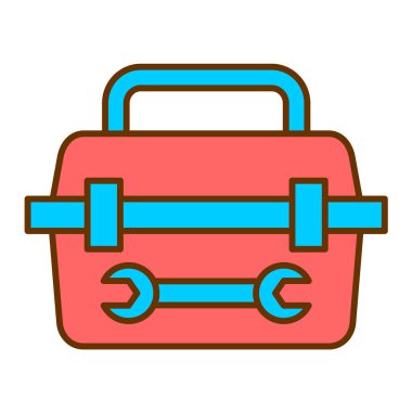 çanta ve vites vektör illüstrasyon tasarımı içeren araç kutusu