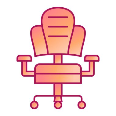 ofis sandalyesi ikon vektör illüstrasyonu