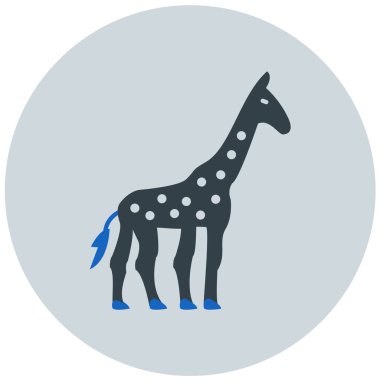 Zürafa. Web simgesi basit illüstrasyon