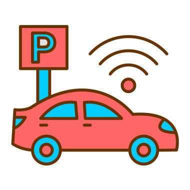 araba park simgesi vektör illüstrasyon tasarımı