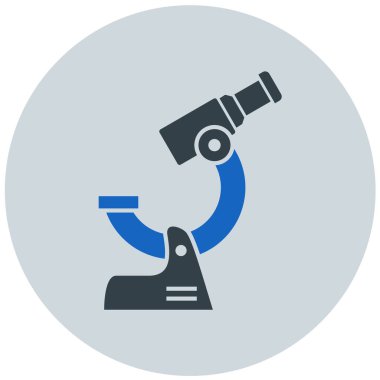 Mikroskop. Web simgesi basit illüstrasyon