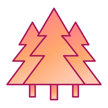 Noel ağacı ikonu vektör çizimi tasarımı