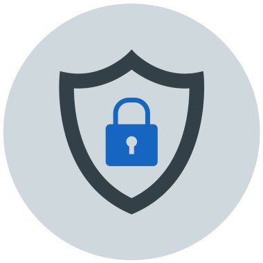 Kalkan. Web simgesi basit illüstrasyon