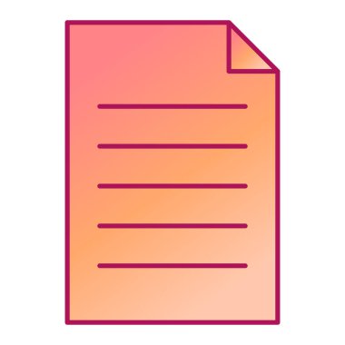 Belge. Web simgesi basit illüstrasyon