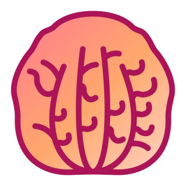 Beyin. Web simgesi basit illüstrasyon