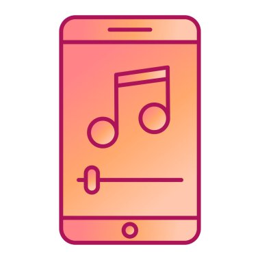 müzik çalar vektör simgesi modern illüstrasyon