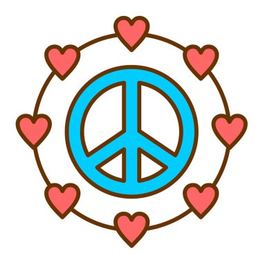 Aşk sembolü olan kalp şekli vektör çizimi tasarımı