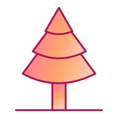 Noel ağacı ikonu vektör çizimi tasarımı