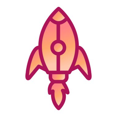 roket fırlatma simgesi vektör çizimi