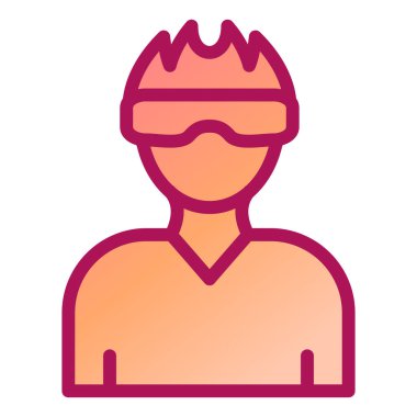 Adamım. Web simgesi basit illüstrasyon