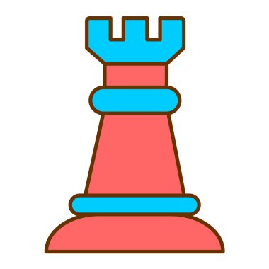 Satranç. Web simgesi basit illüstrasyon