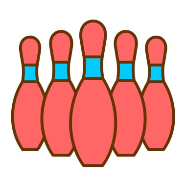 Bowling topu ikonu vektör illüstrasyonu