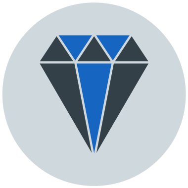 Elmas. Web simgesi basit illüstrasyon