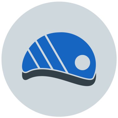 Miğfer. Web simgesi basit illüstrasyon