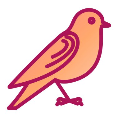 kuş simgesi vektör illüstrasyonu