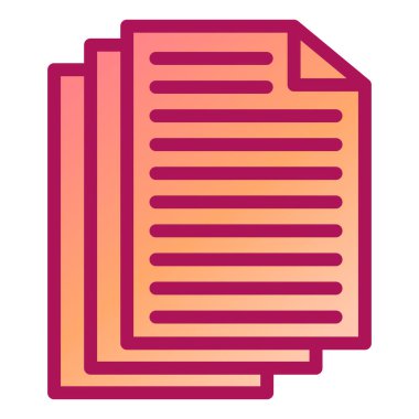 Belge. Web simgesi basit illüstrasyon