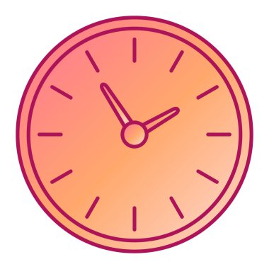 Beyaz arkaplanda izole edilmiş düz stil saat simgesi. zaman sembolü çizimi.