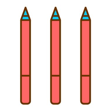 Kalemler. Web simgesi basit illüstrasyon